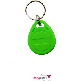 تصویر تگ RFID 13.54 MHz سبز مدل جاسوئیچی 