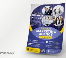 تصویر تراکت لایه باز بیزنس و مارکتینگ 