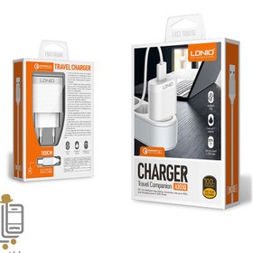 تصویر شارژر دیواری الدینیو مدل A303Q با کابل USB-C ظرفیت ۱۸ وات 