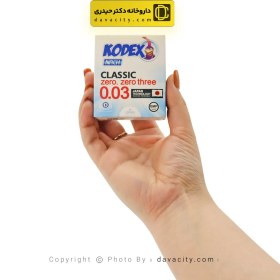 تصویر کاندوم کلاسیک 0.03 ناچ کدکس 3 تایی Nach Kodex Classic 0.03 Condom 3T