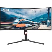 تصویر مانیتور گیمینگ ای او سی CU34G3X سایز ۳۴ اینچ QHD با نرخ تازه‌سازی ۱۸۰ هرتز 