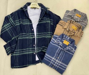 تصویر پیراهن پشمی مردانه ۱۰۰٪ پشم بدون ابرفت - 3XL / آبی نیلی 