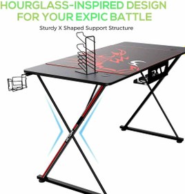 تصویر میز گیمینگ یوریکا Eureka ERGONOMIC ERK-X47-B Gaming Table Eureka ERGONOMIC ERK-X47-B