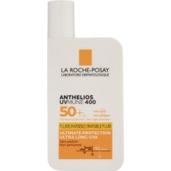 تصویر فلوئید ضد آفتاب بدون رنگ لاروش پوزای +SPF50 مدل UVMune400 محافظ UVA ،UVB، ضد آب، مناسب انواع پوست حجم 50 میلی‌لیتر 