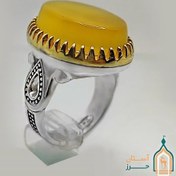 تصویر انگشتر شرف شمس مردانه نقره مدل صالح 