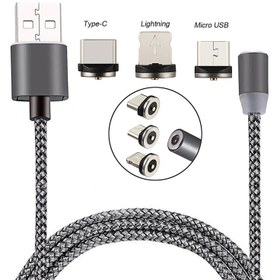 تصویر کابل شارژ مغناطیسی 3 سر X-Cable Magnetic 360° 