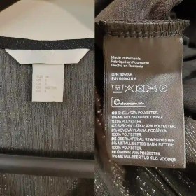 تصویر جامپسویت اورال سرهمی حریر لمه دار مشکی اچ اند ام H&M 
