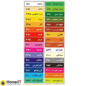 تصویر گواش تک رنگ پارس نارنجی 410 Poster Color 410