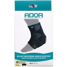 تصویر قوزک بند نئوپرنی با کش ساپورت لیگامانی آدور Ador Medium size neoprene ankle strap with ligament support