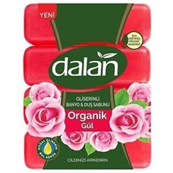 تصویر صابون دالان حاوی گلیسیرین با رایحه گل رز ارگانیک بسته 4 عددی 600 گرم 