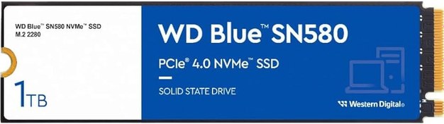 تصویر SSD اینترنال وسترن دیجیتال WD Blue SN580 با ظرفیت 1 ترابایت 1T / M.2 2280 / PCIe® 4.0 / 4.150 MB/s4.150 MB/s