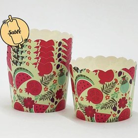 تصویر کپسول کاپ کیک یلدایی 6 عددی 