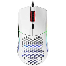 تصویر موس Glorious Model O Minus Glossy سفید سیمی 