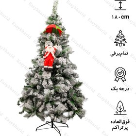 تصویر درخت کریسمس برف سنگین ترکیبی ایتالیایی 180 سانت Thai Mixed Heavy Snow Christmas Tree 180 cm