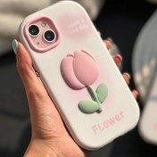 تصویر قاب گل لاله صورتی برجسته 