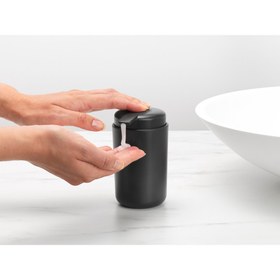 تصویر جا مایع دستشویی / ظرف شویی مشکی برابانتیا | Brabantia SOAP DISPENSER 