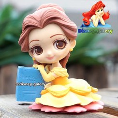 تصویر فیگور پرنسس بل با کتاب مدل کیوت disneys bell Beauty and the beast figure