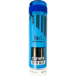 تصویر اسپری بدن مردانه مدل Dunehil Desir Blue حجم 200 میلی لیتر بیو استار Bio Star Dunehil Desir Blue Deodorant Spray For Men 200ml