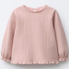 تصویر تیشرت نوزاد صورتی زارا 1165/675/620 