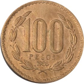 تصویر سکه شیلی 100 پزو شیلی 