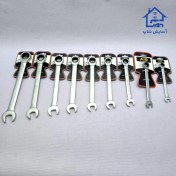 تصویر آچار یکسر تخت و یکسر رینگی جغجغه ای( 8-10-12-13-14-15-16-17-19 ) AZD 