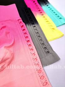 تصویر شورتک ورزشی پشت چروک آمبره زاپ‌دار زنانه 