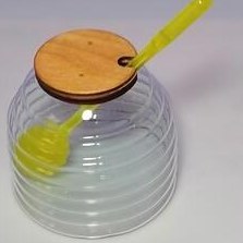 تصویر ظرف عسل خوری ظرف عسل با قاشق و درب بامبو ظرف عسل پیرکس 