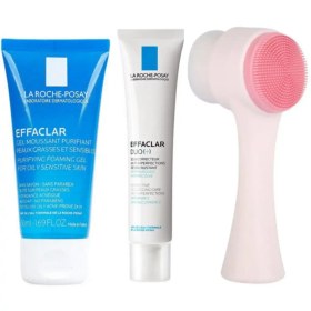 تصویر برس پاک کننده صورت Effaclar Meet Against Oil and Acne and Powdershine Kit برند La Roche Posay(لاروش پوسای) به رنگ در دسته ست مراقبت از پوست 