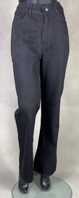 تصویر شلوار جین نیم بگ مشکی کلاسیک کد 293 - 38 