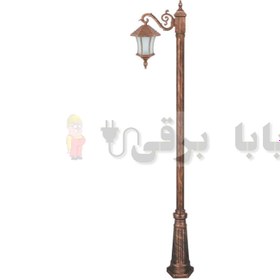 تصویر چراغ تکشاخه حیاطی و پارکی تکشیدفام مدل ویکتوریا کمرباریک کد 91200-15-8212 