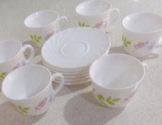 تصویر ۶عددفنجان و۶عدد نعلبکی لومینارک اصل فرانسه 