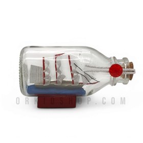 تصویر ماکت کشتی داخل بطری سایز متوسط 