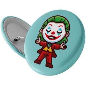 تصویر پیکسل سنجاقی Joker زمینه آبی Joker Blue Background Design Pixel Pin