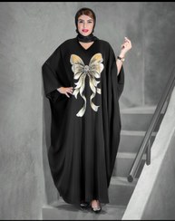 تصویر مانتو مجلسی عبایی سنگ دوزی سایز ۳۸ 