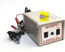 تصویر شارژر باتری خودرو دو حالته ۶ و۱۲ ولت8 آمپر سونی 