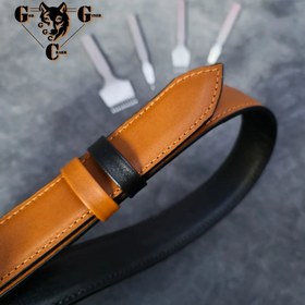 تصویر کمربند سه لایه چرمی مردانه با سگک چرخشی - 1 Men's belt