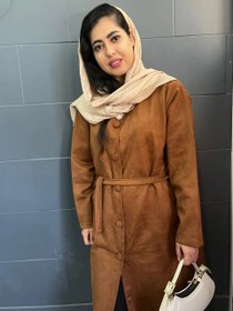 تصویر مانتو بلند زنانه دکمه خور - سوییت / 