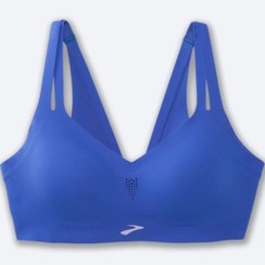تصویر نیمتنه ورزشی بروکس Brooks Dare Strappy Run Bra 1 آبی کاربنی 