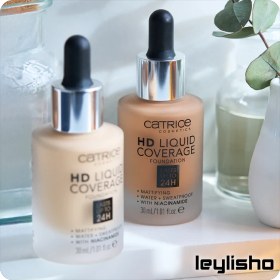 تصویر کرم پودر مایع کاتریس مدل HD با پوشش بالا ( اصل ) Catrice Foundation HD Liquid Coverage: - 030 Catrice Foundation HD Liquid Coverage