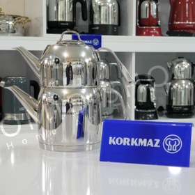 تصویر کتری و قوری کرکماز مدل استیما کد Korkmaz Steama A191 Korkmaz Steama A191 Teapot Set