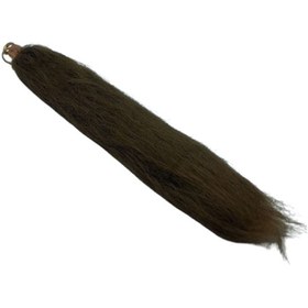 تصویر آویز آینه تزئینی خودرو طرح دم روباه بلند رنگ قهوه ای 