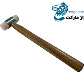 تصویر چکش دو سر فیبری دسته چوبی صافکاری بی رنگ مدل CH-DF-8821 