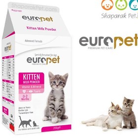 تصویر شیرخشک بچه گربه یوروپت ترکیه 200 گرم Europet Kitten Milk Powder 100gr