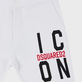 تصویر شلوارک فاق نرمال طرح دار دخترانه|پسرانه | DSquared2 DQ0250-D002Y WHITE 