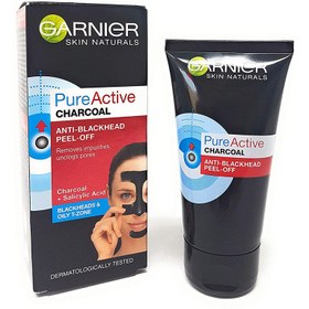 تصویر لایه برداری زغال خالص اکتیو گارنیه Garnier Skin active pure active charcoal peel off 