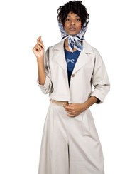 تصویر ست کراپ کت و دامن شلواری بدون جیب مدل نیلا 037 