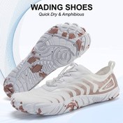 تصویر کفش آبی plankzone مدل atlas سفید قهوه ای 