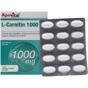 تصویر قرص ال کارنیتین 1000 میلی گرم آپوویتال بسته ۳۰ عددی 