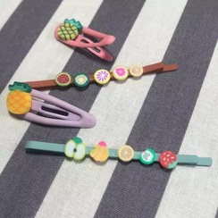 تصویر ست تق تق و سنجاق سر نقلی نوزادی-161 - کد 