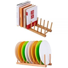 تصویر نگهدارنده بشقاب ایکیا مدل IKEA OSTBIT Plate holder, bamboo